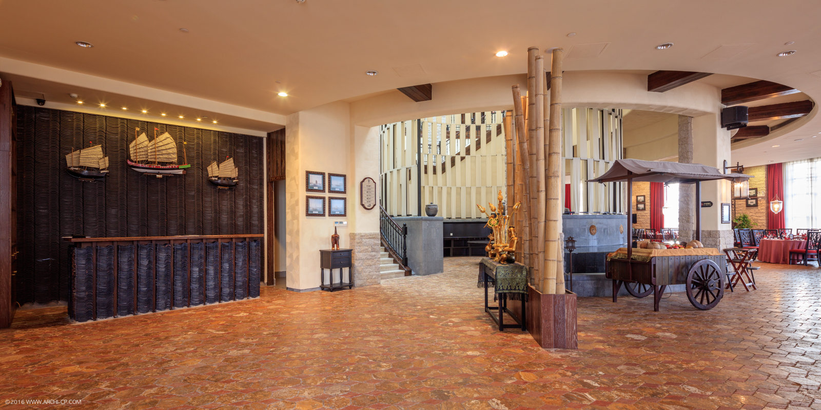 Interior of Chinese Restaurant